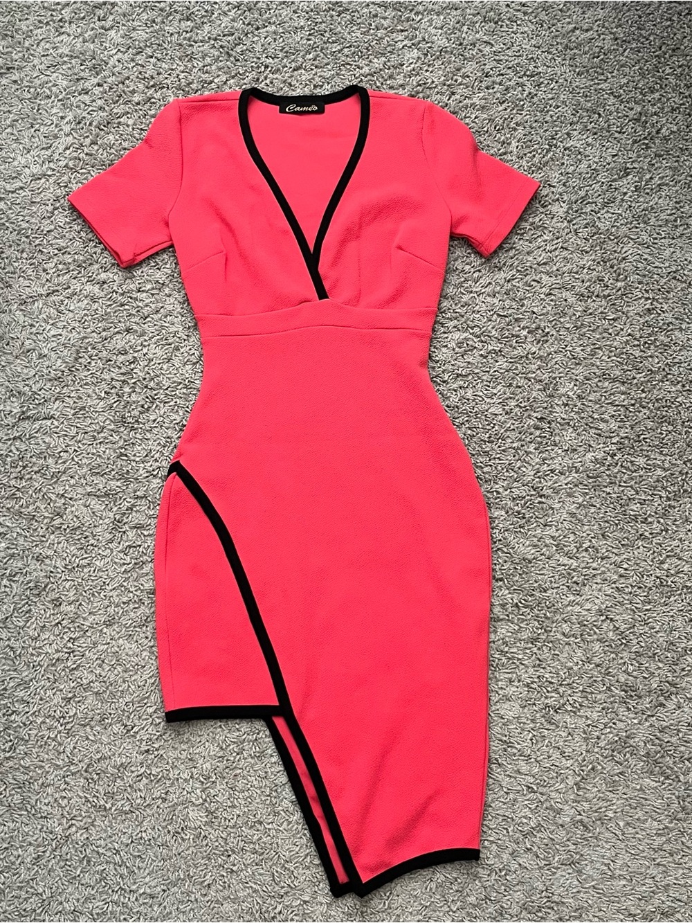 Coral bodycon dress